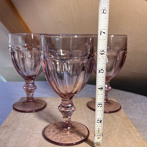 Sold! Set of 3 Vintage Libbey Plum Duratuff Gibraltar Water Glasses / Goblets - Picture 6 of 9